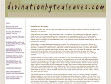 Tablet Screenshot of divinationbytealeaves.com
